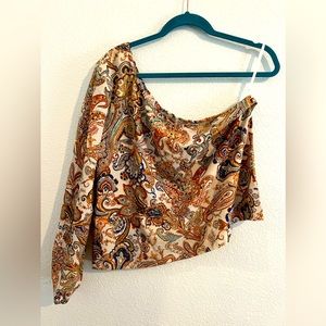 Western, one shoulder top